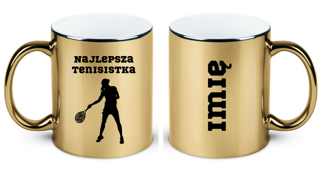 Kubek złoty z napisem "NAJLEPSZA TENISISTKA" #2