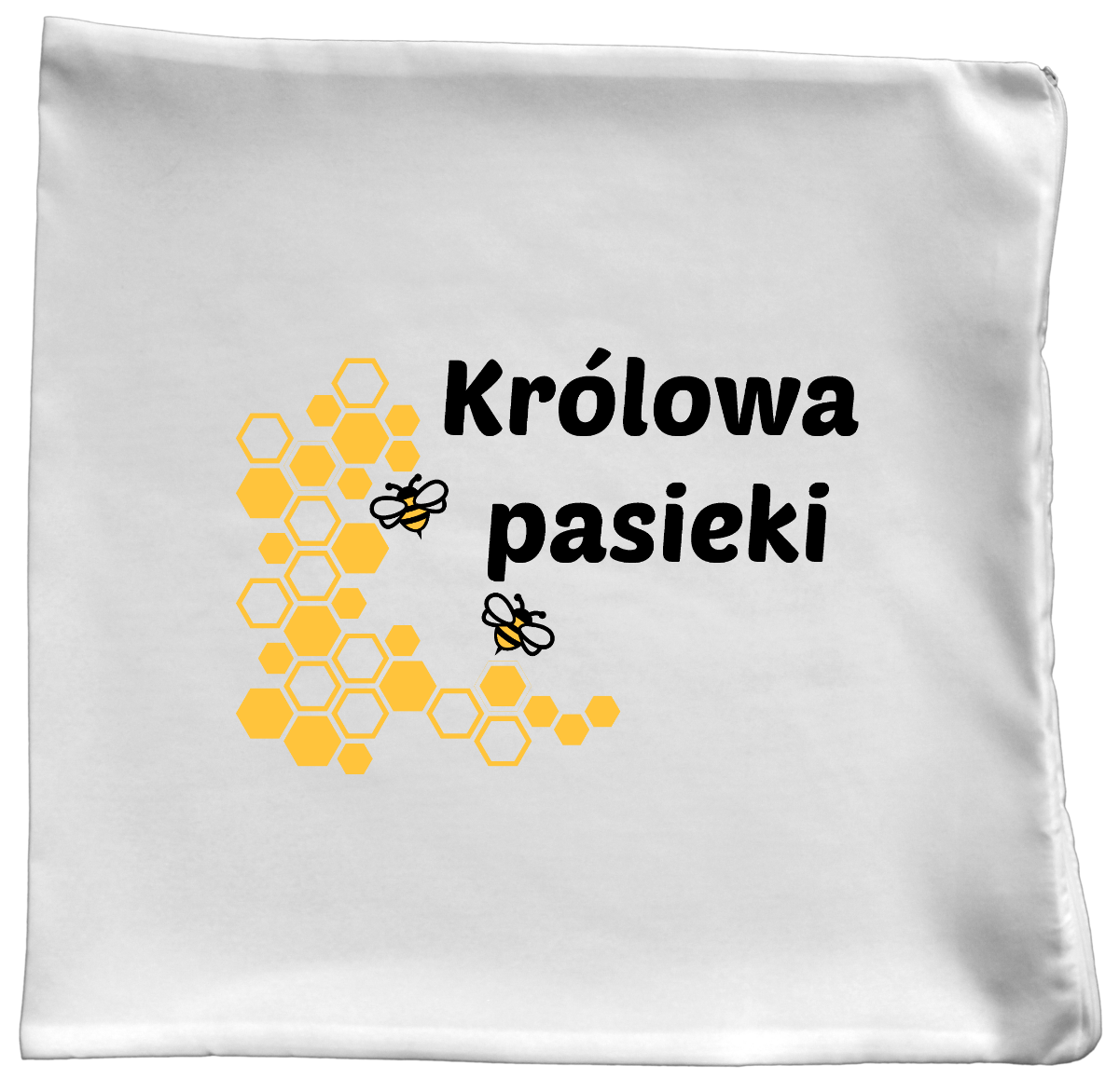 Poduszka dla pszczelarza z nadrukiem „Królowa pasieki” – pszczelarstwo #9