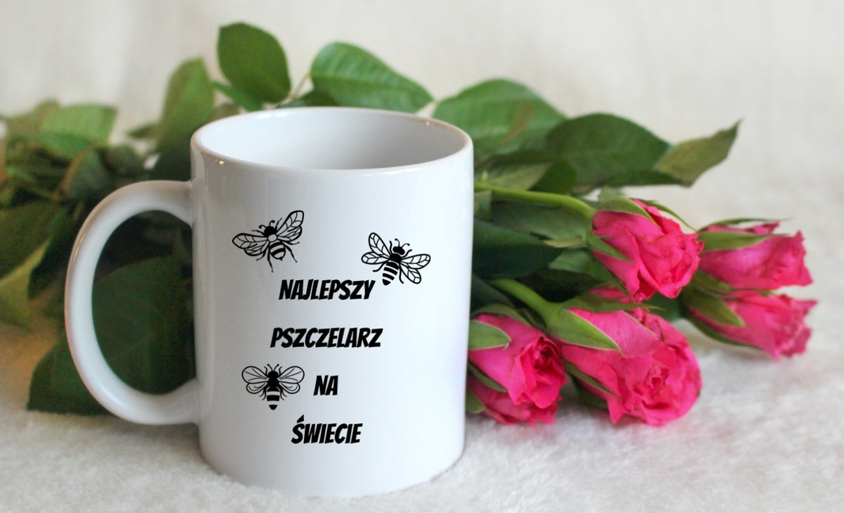 Kubek biały dla pszczelarza "Najlepszy pszczelarz na świecie" #1