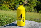 Bidon żółty 600 ml z grafiką roweru oraz dowolnym imieniem - dla rowerzystki #6