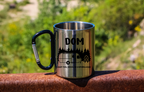 Kubek z czarnym karabińczykiem i nadrukiem „Dom jest tam, gdzie go zaparkujesz” – camping, camper #6