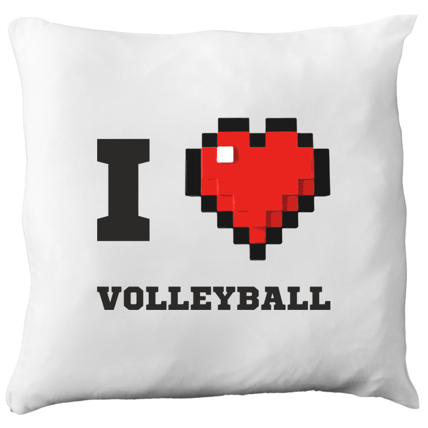 Poduszka z nadrukowaną grafiką I LOVE VOLLEYBALL #2