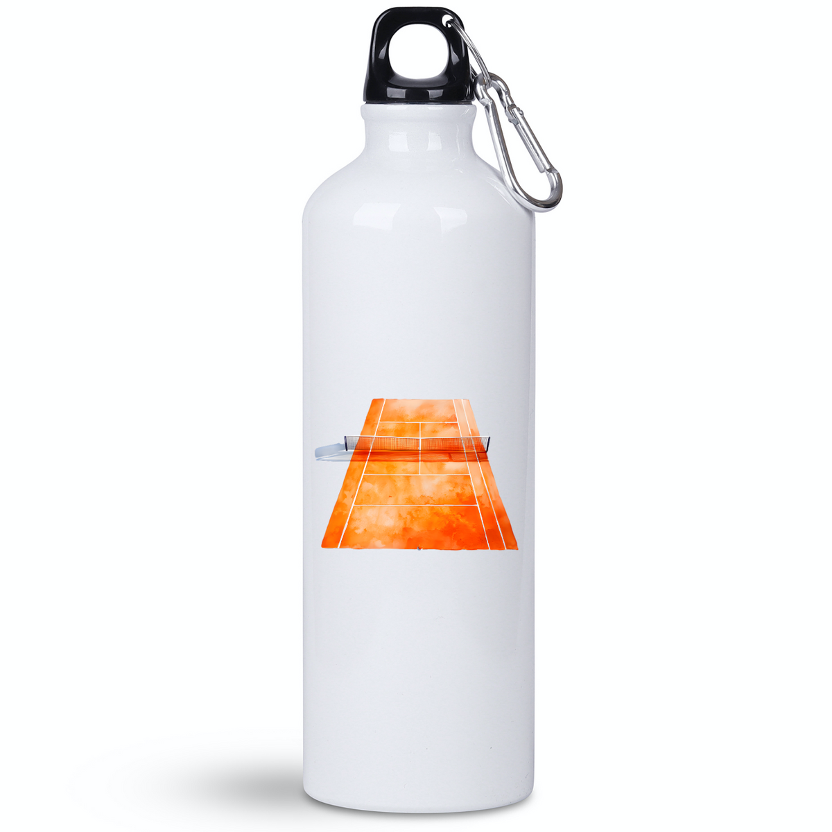 Bidon biały 800 ml z grafiką kortu tenisowego i własnym imieniem #4