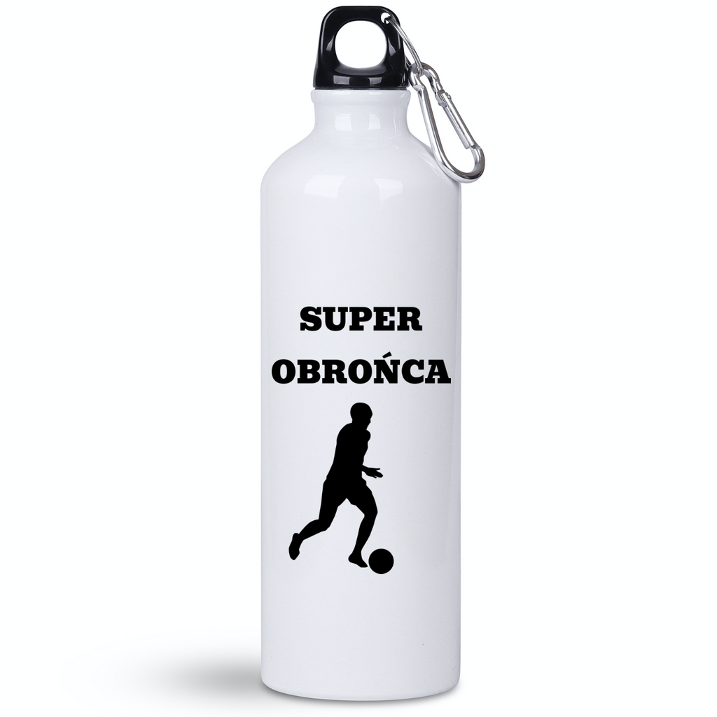 Butelka biała 800 ml z nadrukiem "Super Obrońca" – piłka nożna #7