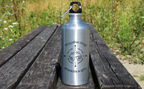 Bidon srebrny 500 ml z grafiką „Wszystkie drogi prowadzą w góry” – trekking #11