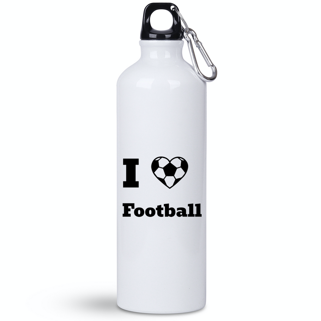 Butelka biała 800 ml z nadrukiem "I Love Football" – piłka nożna #12