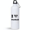Butelka biała 800 ml z nadrukiem "I Love Football" – piłka nożna #12