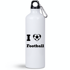 Butelka biała 800 ml z nadrukiem "I Love Football" – piłka nożna #12
