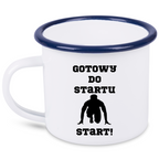 Kubek emaliowany dla biegacza – z nadrukiem "Gotowy do startu start!" – bieganie #6