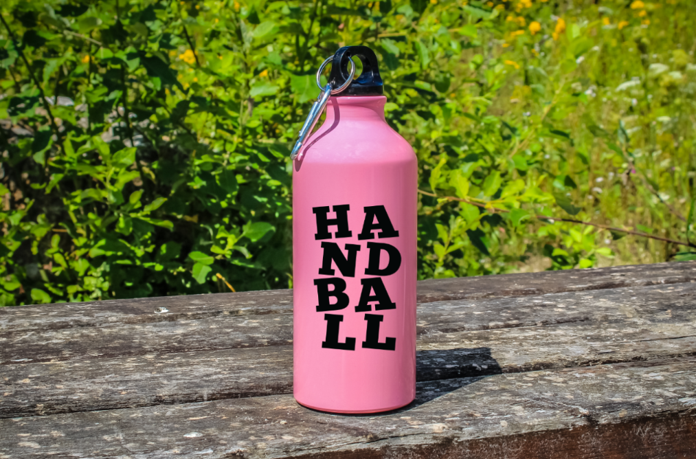 Butelka różowa 600 ml z napisem "HANDBALL" #2