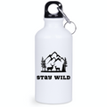 Butelka biała 400 ml z nadrukiem „Stay Wild” – przygoda, przyroda #8