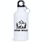 Butelka biała 400 ml z nadrukiem „Stay Wild” – przygoda, przyroda #8