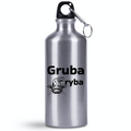 Butelka srebrna 500 ml z nadrukiem "Gruba ryba" – wędkarstwo #10