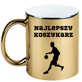 Kubek złoty z nadrukiem "Najlepszy Koszykarz" – koszykówka #4