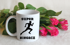 Kubek biały z nadrukiem "Super Biegacz" – bieganie #7