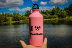 Butelka różowa 600 ml dla kibica piłki nożnej z napisem "I LOVE FOOTBALL" #10