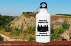 Butelka biała 400 ml z nadrukiem „Rzućmy wszystko, jedźmy pod namioty” – camping, namiot #10