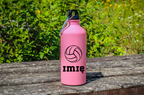 Butelka różowa 600 ml z grafiką piłki do siatkówki i imieniem do wyboru #3
