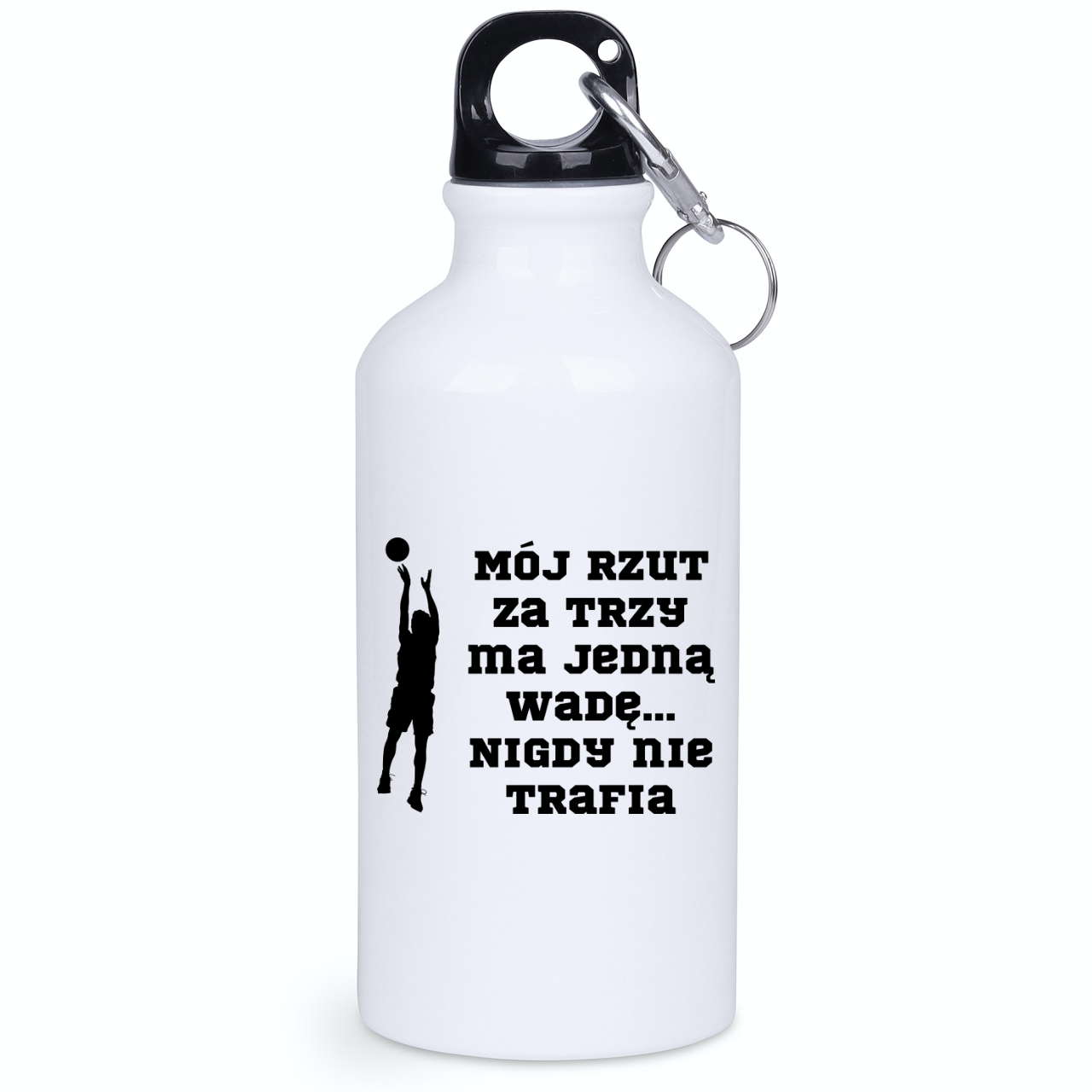 Bidon biały 400 ml prezent dla koszykarza z zabawnym napisem #6