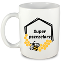 Kubek biały dla pszczelarza "Super pszczelarz" #11