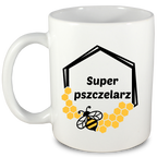 Kubek biały dla pszczelarza "Super pszczelarz" #11