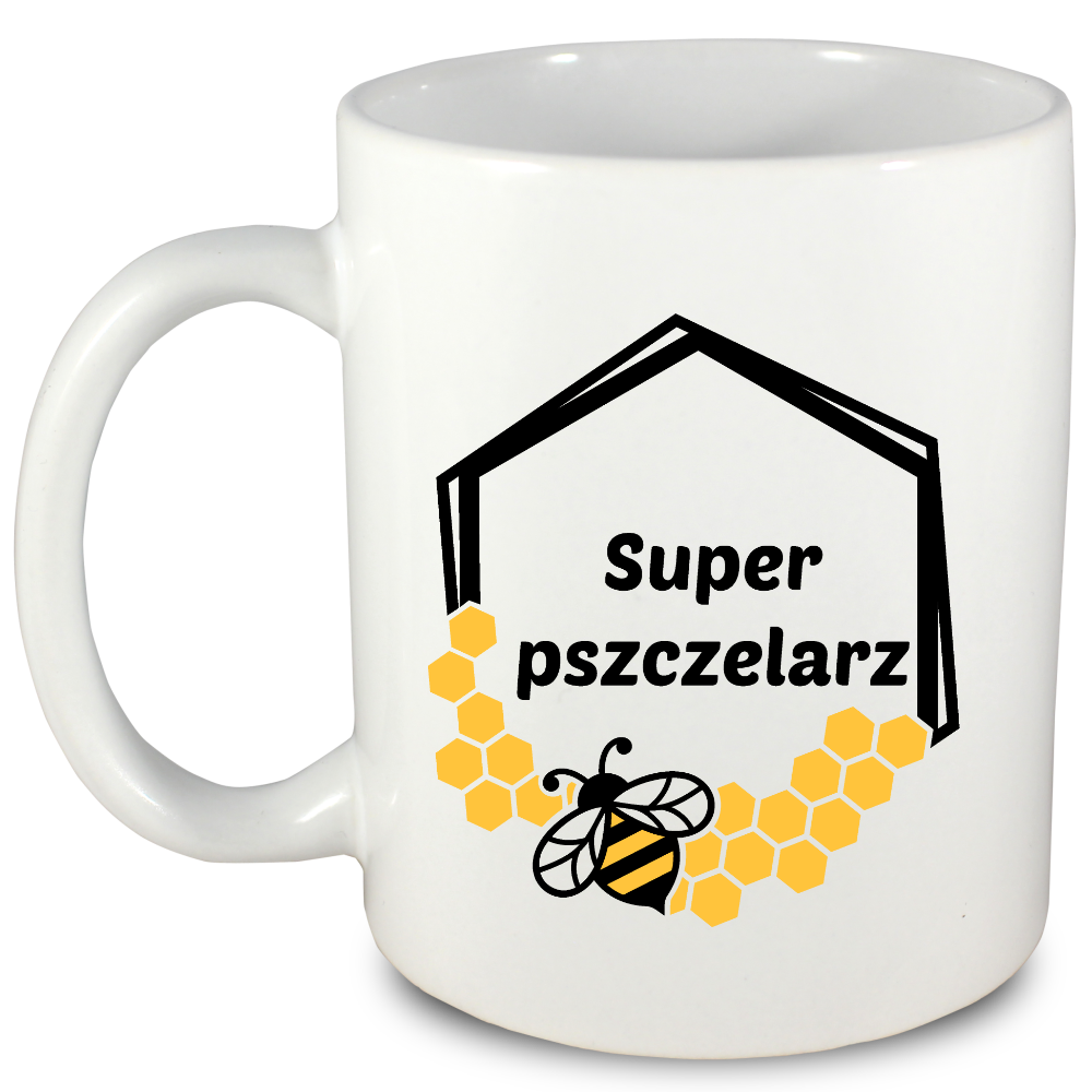 Kubek biały dla pszczelarza "Super pszczelarz" #11