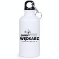 Bidon biały 400 ml z nadrukiem "Super Wędkarz" - na dzień ojca, wędkarstwo #9