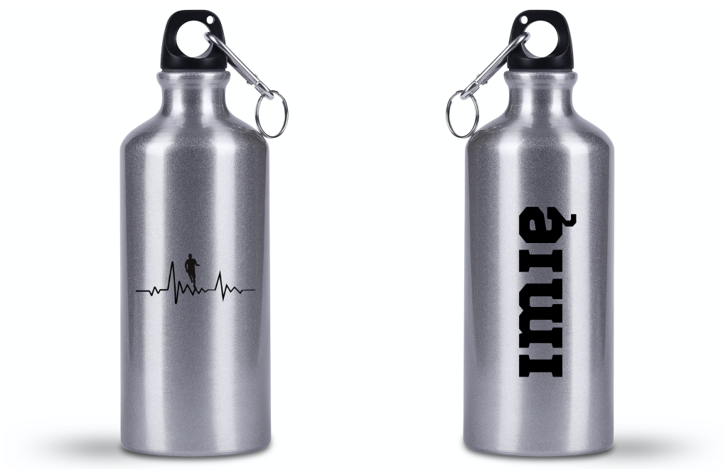 Bidon 500 ml z nadrukiem EKG dla biegacza – bieganie #2