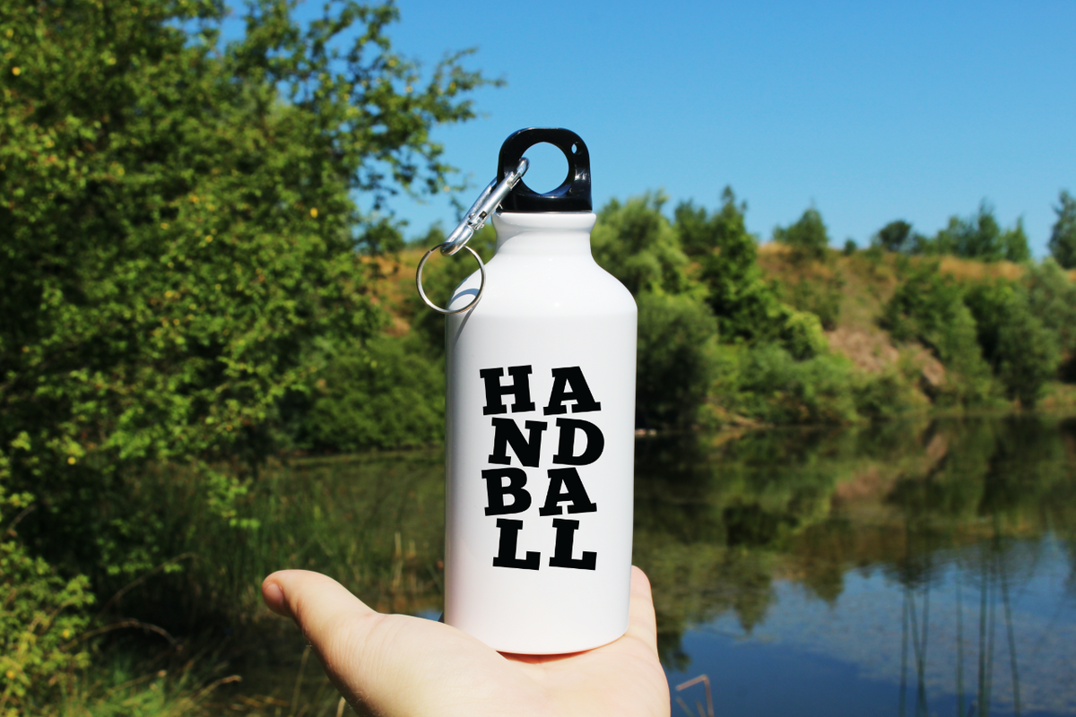 Butelka biała 400 ml z czarnym napisem "HANDBALL" #5