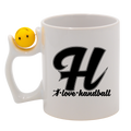 Kubek z piłką, czarną literą "H" i napisem "I LOVE HANDBALL" #4