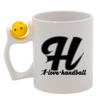 Kubek z piłką, czarną literą "H" i napisem "I LOVE HANDBALL" #4