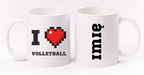 Kubek biały z nadrukiem "I LOVE VOLLEYBALL" #3