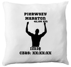 Poduszka pamiątka po pierwszym maratonie + imię i czas – bieganie #10