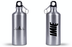 Bidon srebrny 500 ml na rower z grafiką rowerowe EKG - dla rowerzystki #2