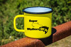 Kubek emaliowany żółty 360 ml z nadrukiem "Super Wędkarz" – wędkarstwo #5