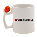 Kubek z piłką i nadrukiem "I LOVE BASKETBALL" - koszykówka #1
