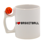 Kubek z piłką i nadrukiem "I LOVE BASKETBALL" - koszykówka #1