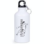 Bidon na wodę 400 ml z czarnym napisem "HANDBALL" i grafiką piłkarza #5