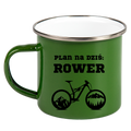Kubek emaliowany zielony z nadrukiem "Plan na dziś: Rower" - dla rowerzystów #5