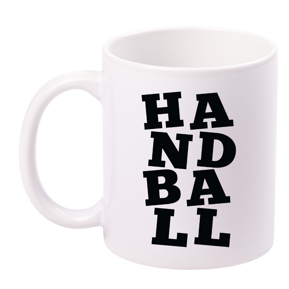 Kubek biały z czarnym napisem "HANDBALL" #6