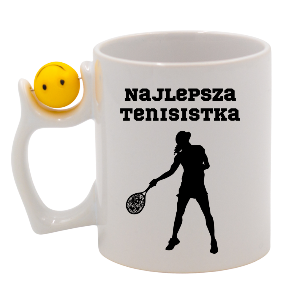 Kubek z piłką 330 ml i grafiką "NAJLEPSZA TENISISTKA" #3