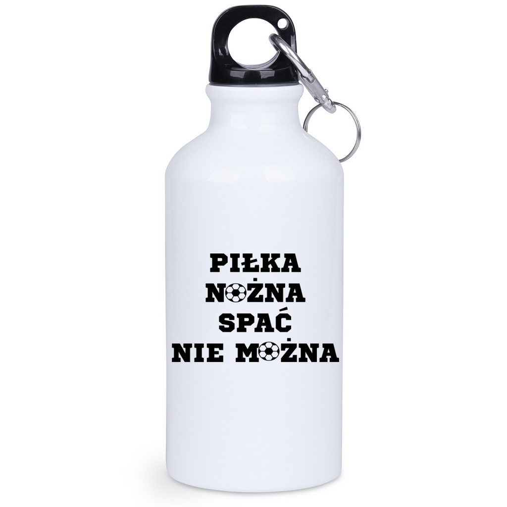 Bidon biały 400 ml dla kibica piłki nożnej z napisem "PIŁKA NOŻNA SPAĆ NIE MOŻNA" #11