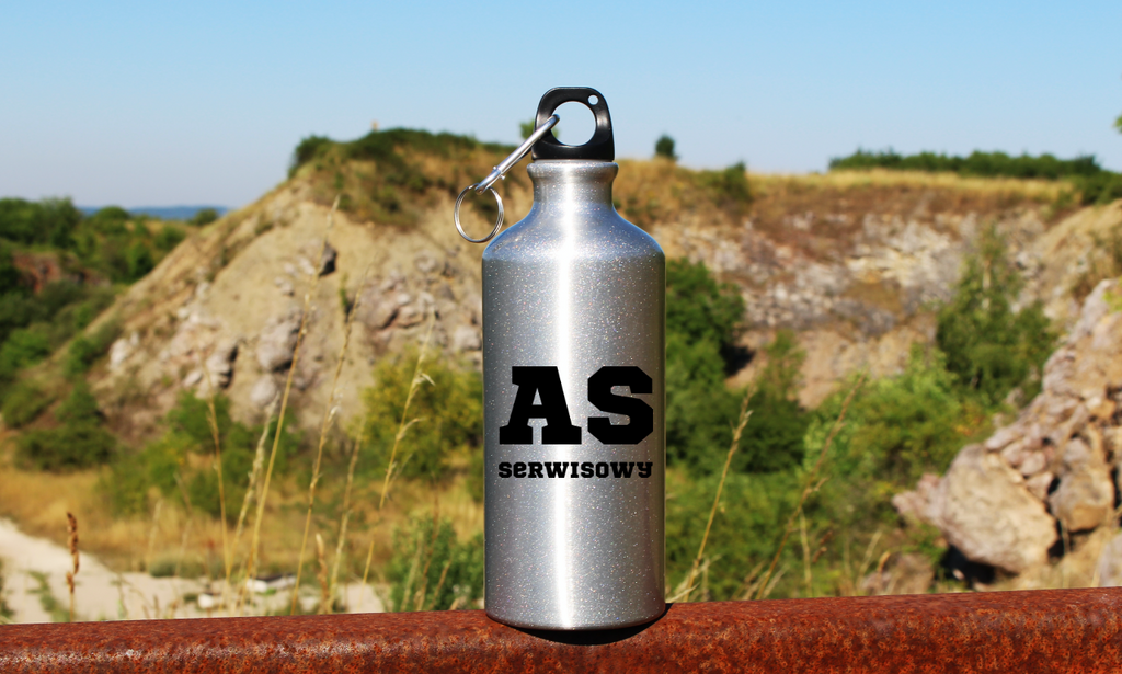 Butelka srebrna 500 ml z napisem "AS SERWISOWY" #3