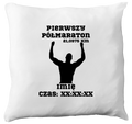 Poduszka pamiątka po pierwszym półmaratonie + imię i czas – bieganie #9