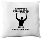 Poduszka pamiątka po pierwszym półmaratonie + imię i czas – bieganie #9