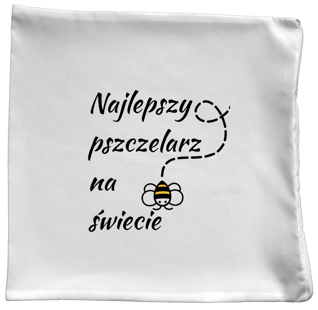 Poduszka dla pszczelarza z nadrukiem „Najlepszy pszczelarz na świecie” – pszczelarstwo #5