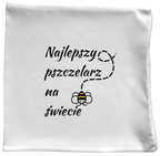 Poduszka dla pszczelarza z nadrukiem „Najlepszy pszczelarz na świecie” – pszczelarstwo #5