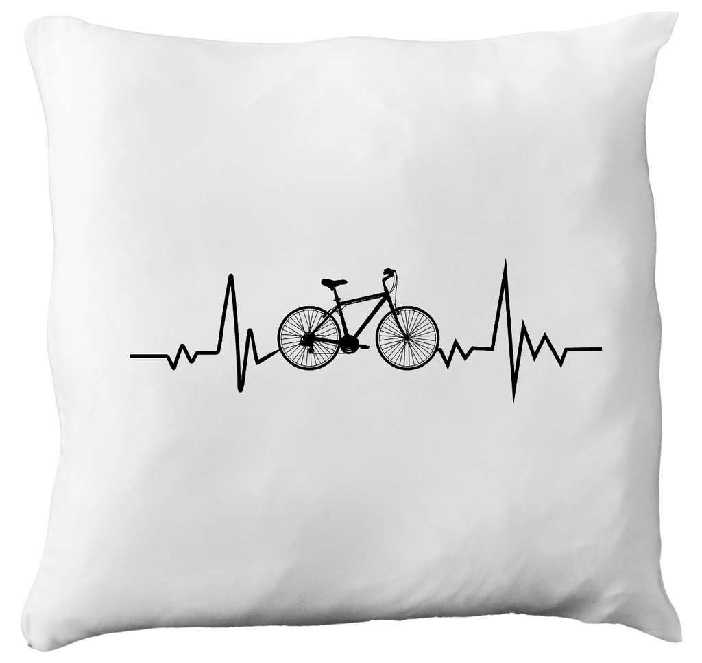 Poduszka z grafiką "Rowerowe EKG, linia życia" – dla rowerzystów #4