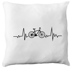Poduszka z grafiką "Rowerowe EKG, linia życia" – dla rowerzystów #4