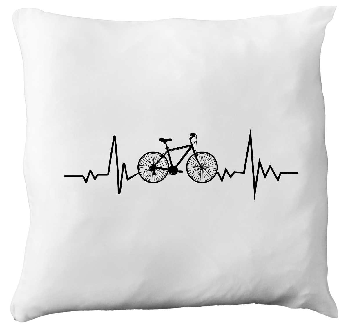 Poduszka z grafiką "Rowerowe EKG, linia życia" – dla rowerzystów #4